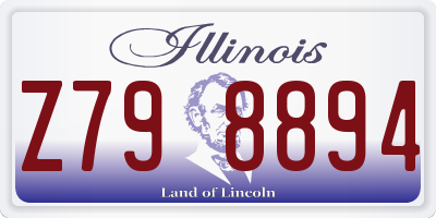 IL license plate Z798894