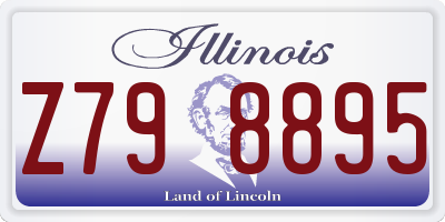 IL license plate Z798895