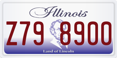 IL license plate Z798900