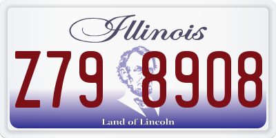 IL license plate Z798908