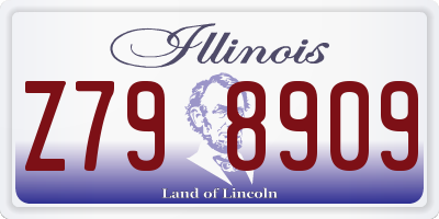 IL license plate Z798909