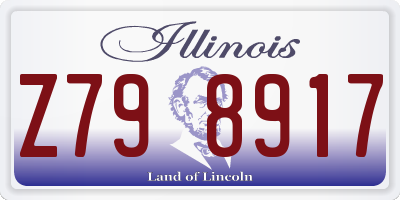 IL license plate Z798917
