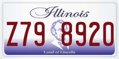 IL license plate Z798920