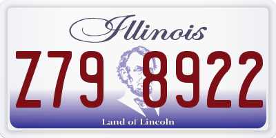 IL license plate Z798922