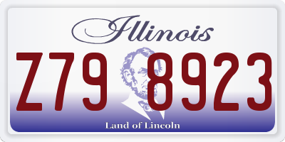 IL license plate Z798923