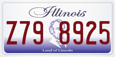 IL license plate Z798925