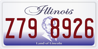 IL license plate Z798926