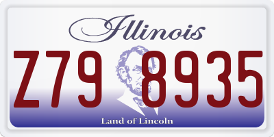 IL license plate Z798935