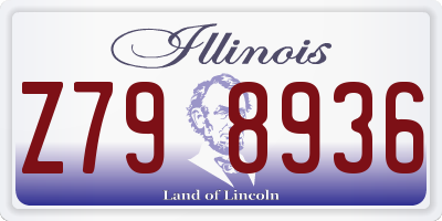 IL license plate Z798936