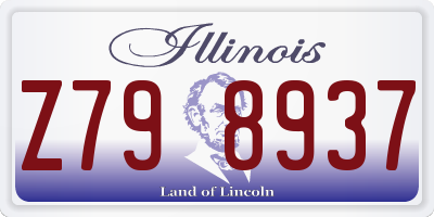 IL license plate Z798937
