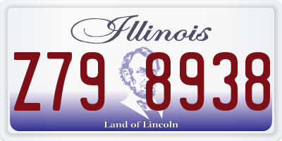 IL license plate Z798938