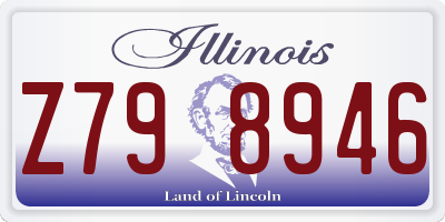 IL license plate Z798946