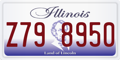 IL license plate Z798950