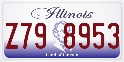 IL license plate Z798953