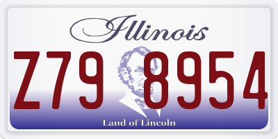 IL license plate Z798954