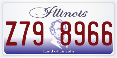IL license plate Z798966