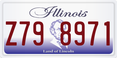 IL license plate Z798971
