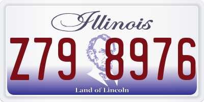 IL license plate Z798976