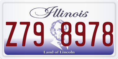 IL license plate Z798978