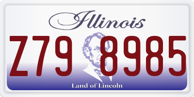 IL license plate Z798985