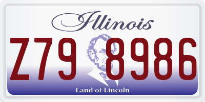 IL license plate Z798986