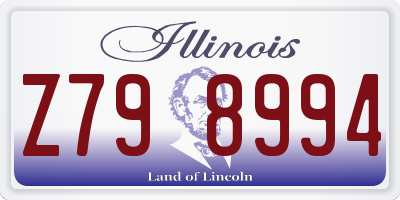 IL license plate Z798994