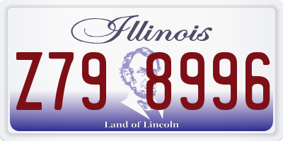 IL license plate Z798996