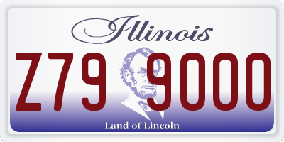IL license plate Z799000