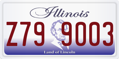 IL license plate Z799003