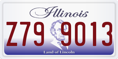 IL license plate Z799013