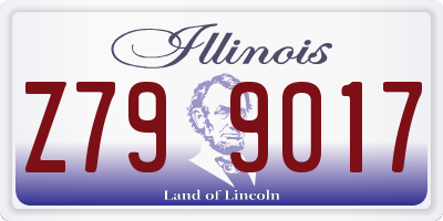 IL license plate Z799017