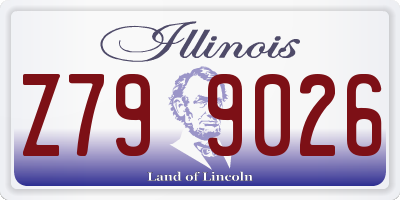 IL license plate Z799026