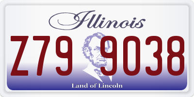 IL license plate Z799038