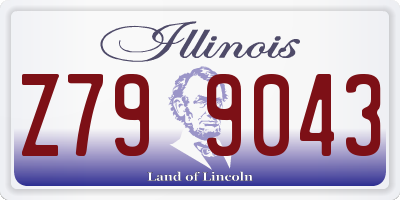 IL license plate Z799043