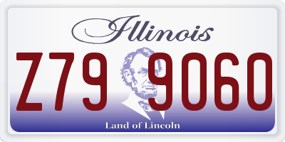 IL license plate Z799060