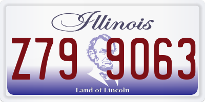 IL license plate Z799063