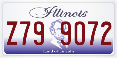 IL license plate Z799072