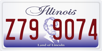 IL license plate Z799074