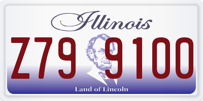 IL license plate Z799100