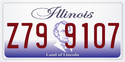 IL license plate Z799107