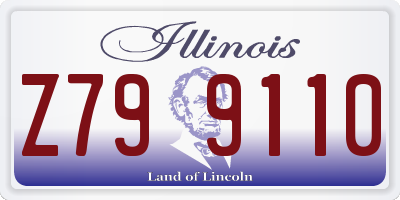 IL license plate Z799110