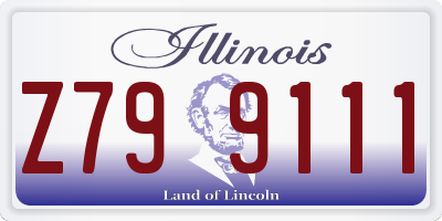 IL license plate Z799111