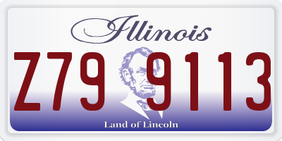 IL license plate Z799113