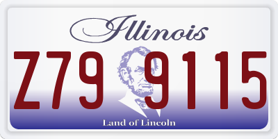 IL license plate Z799115