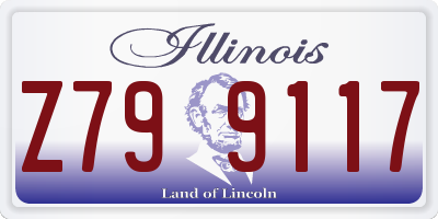 IL license plate Z799117