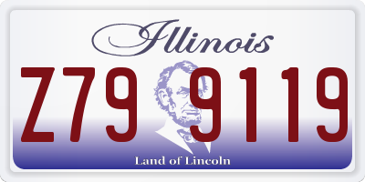 IL license plate Z799119
