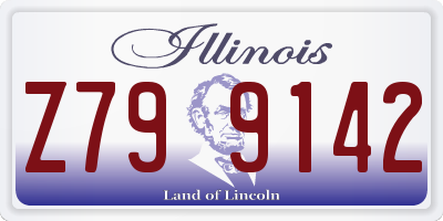 IL license plate Z799142