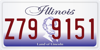 IL license plate Z799151