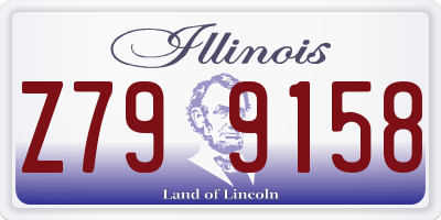 IL license plate Z799158