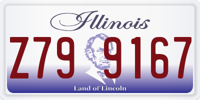 IL license plate Z799167